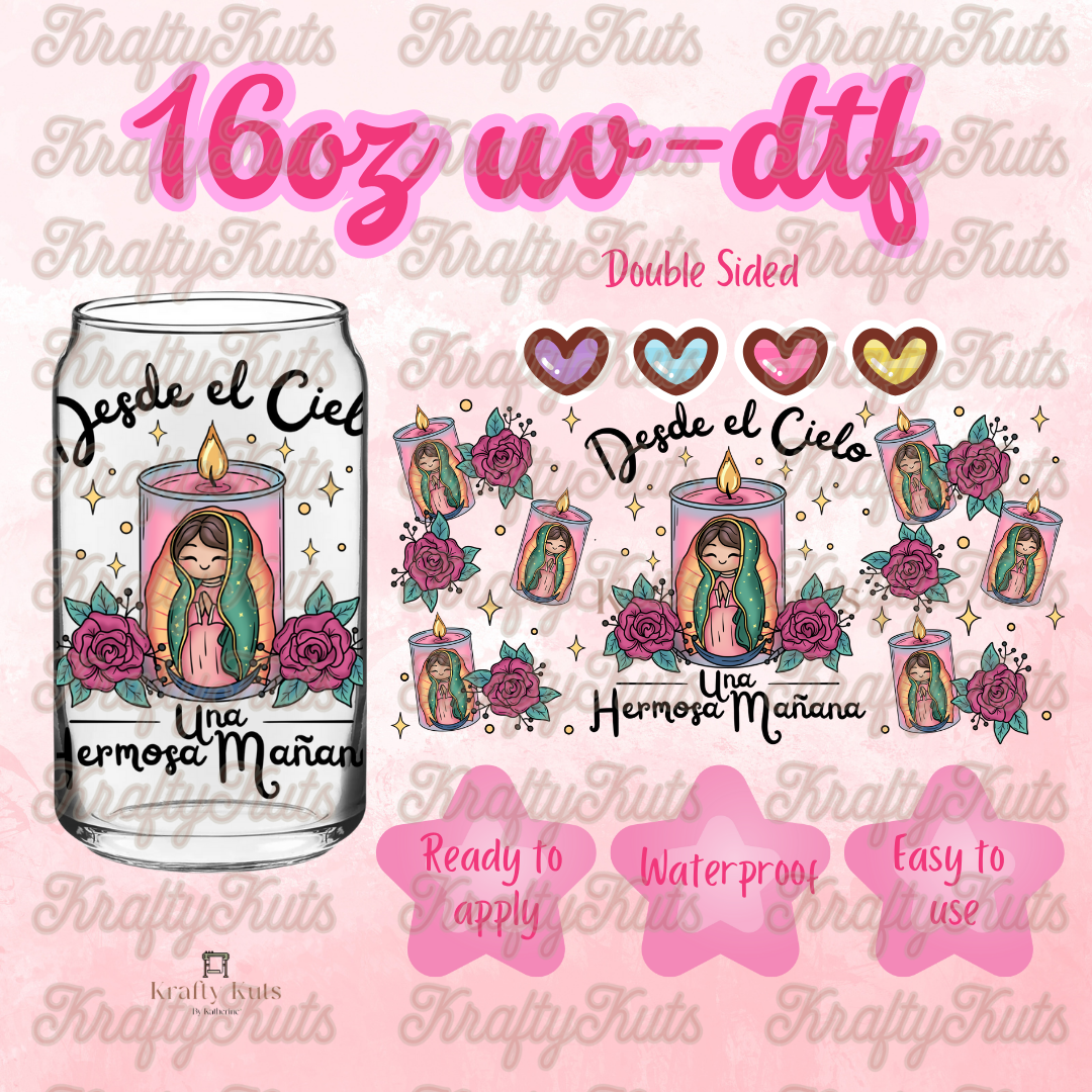 #242 UV-DTF 16oz Glass Wrap - Double Sided