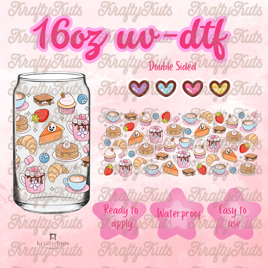 #487 UV-DTF 16oz Glass Wrap - Double Sided