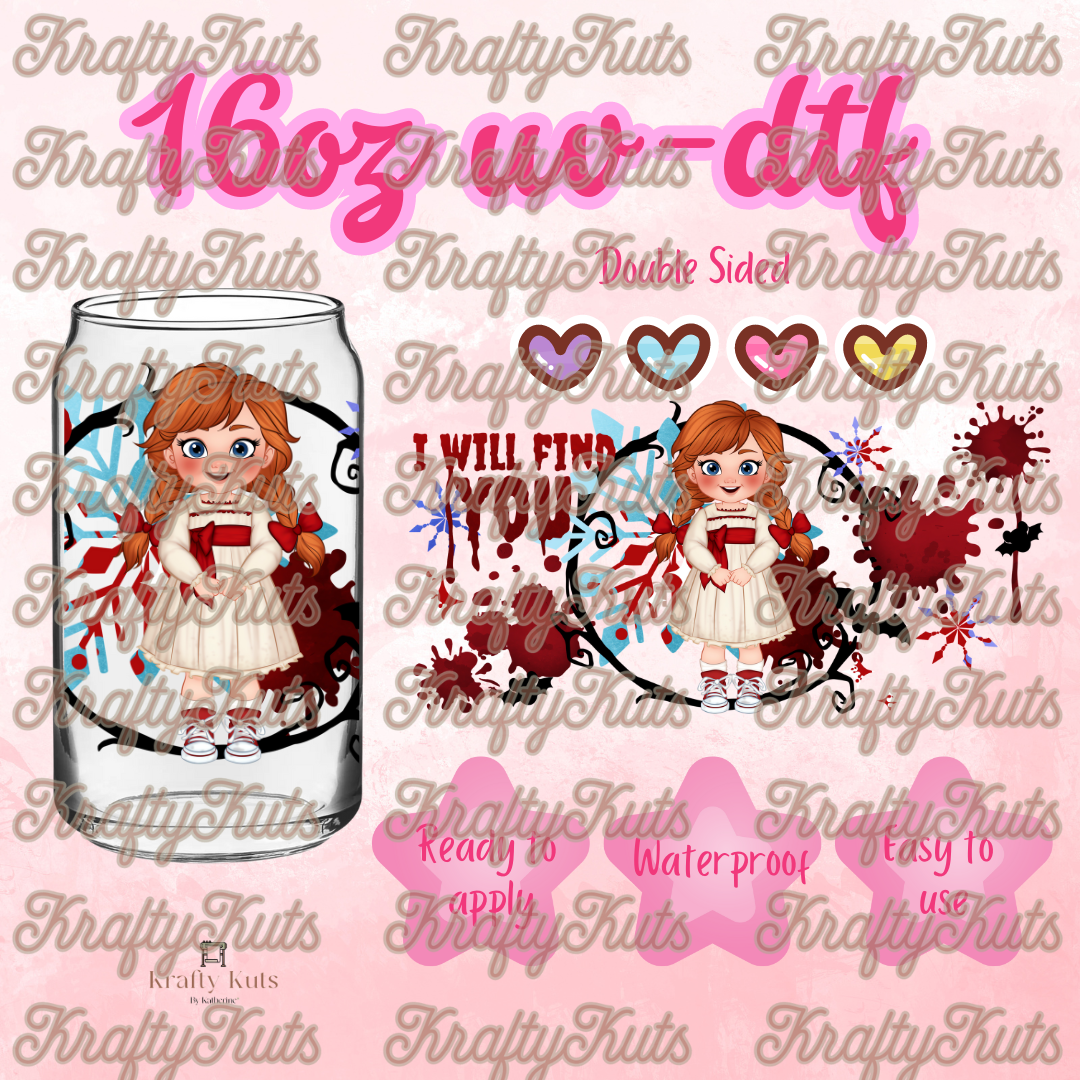 #379 UV-DTF 16oz Glass Wrap - Double Sided