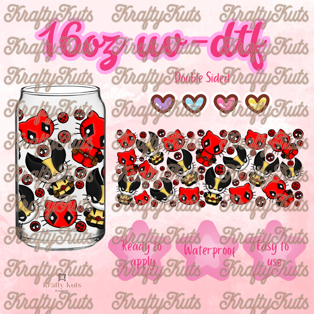 #166 UV-DTF 16oz Glass Wrap - Double Sided