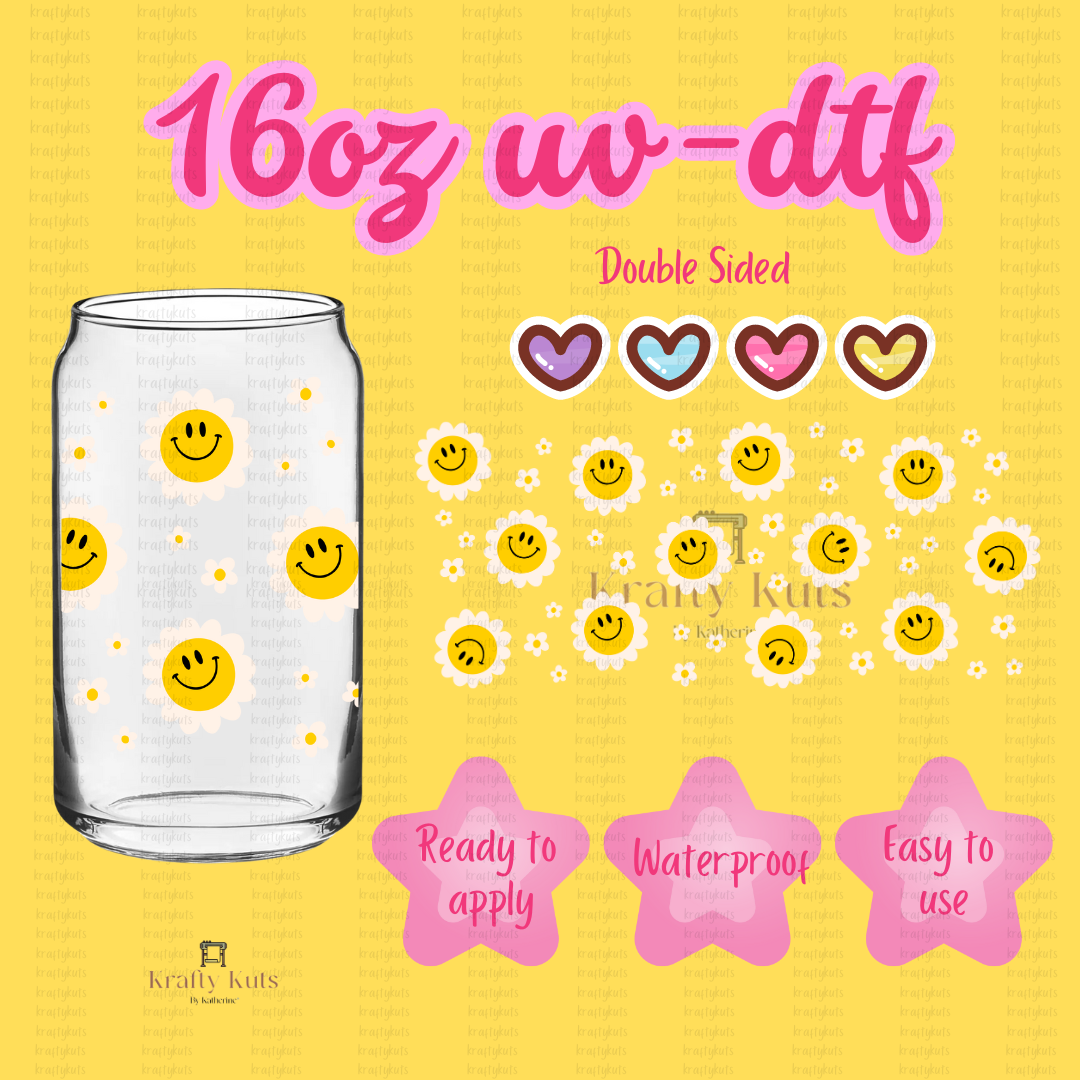 #089 UV-DTF 16oz Glass Can Wrap - Double Sided