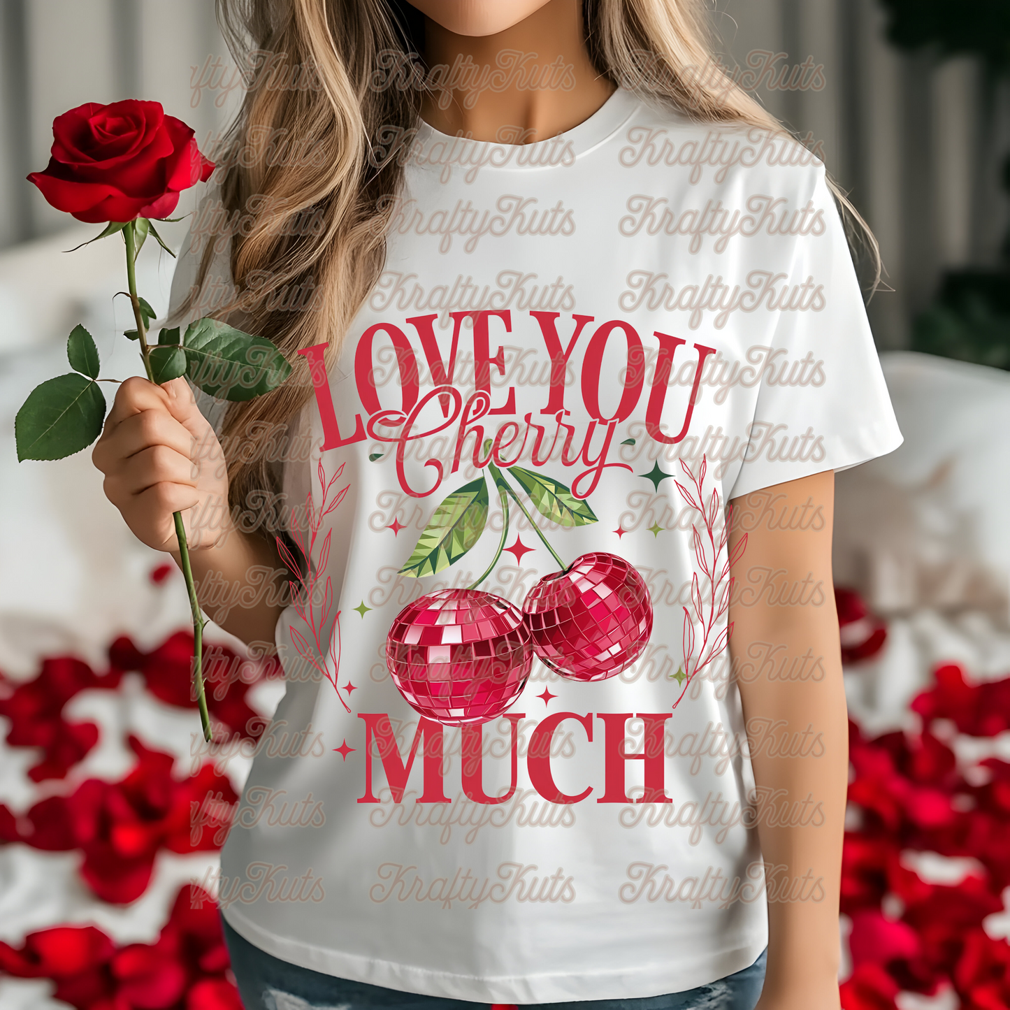 I love you cherry much Direct Transfer Film DTF