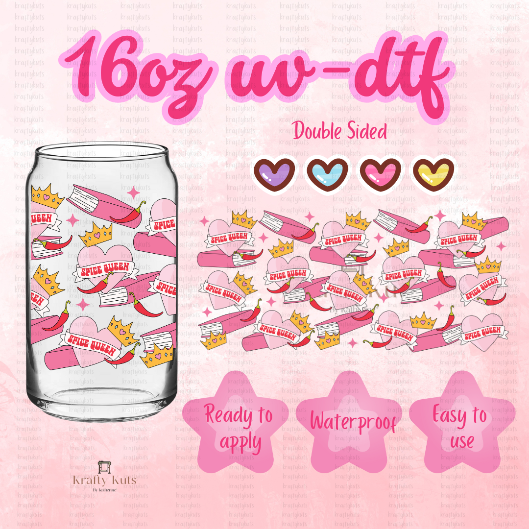 #132 UV-DTF 16oz Glass Can Wrap - Double Sided