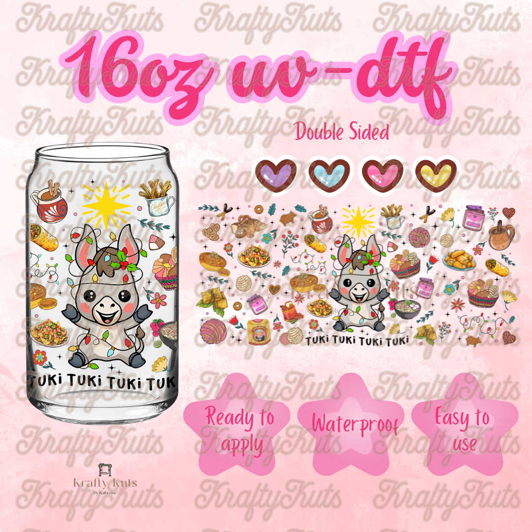 #485 UV-DTF 16oz Glass Wrap - Double Sided