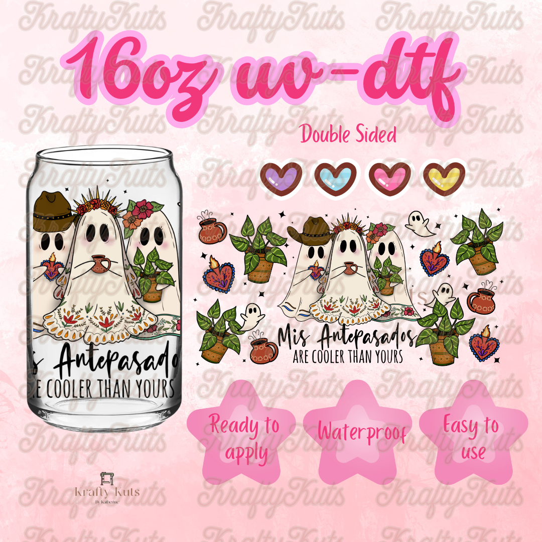 #144 UV-DTF 16oz Glass Can Wrap - Double Sided