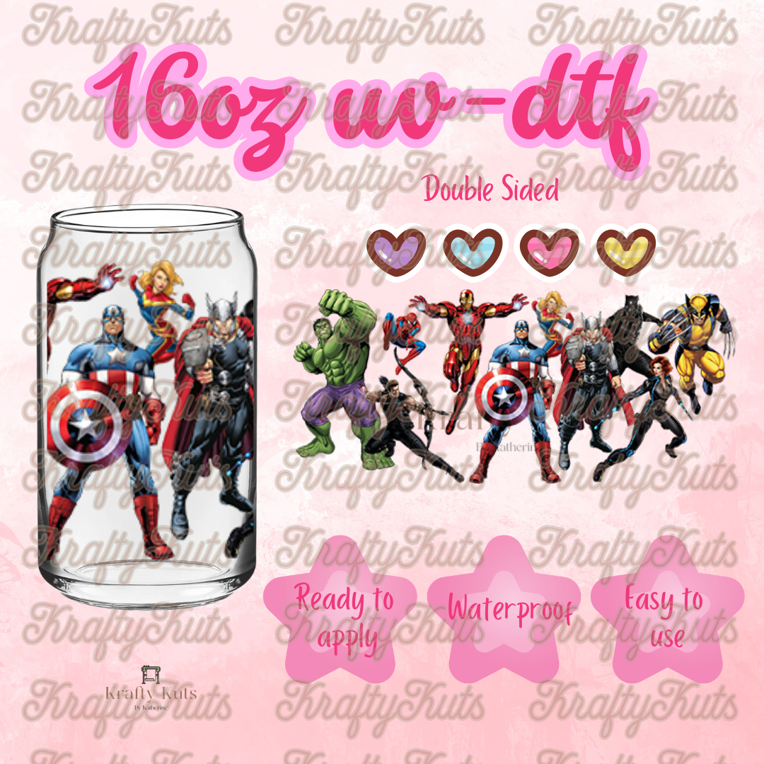 #343 UV-DTF 16oz Glass Wrap - Double Sided