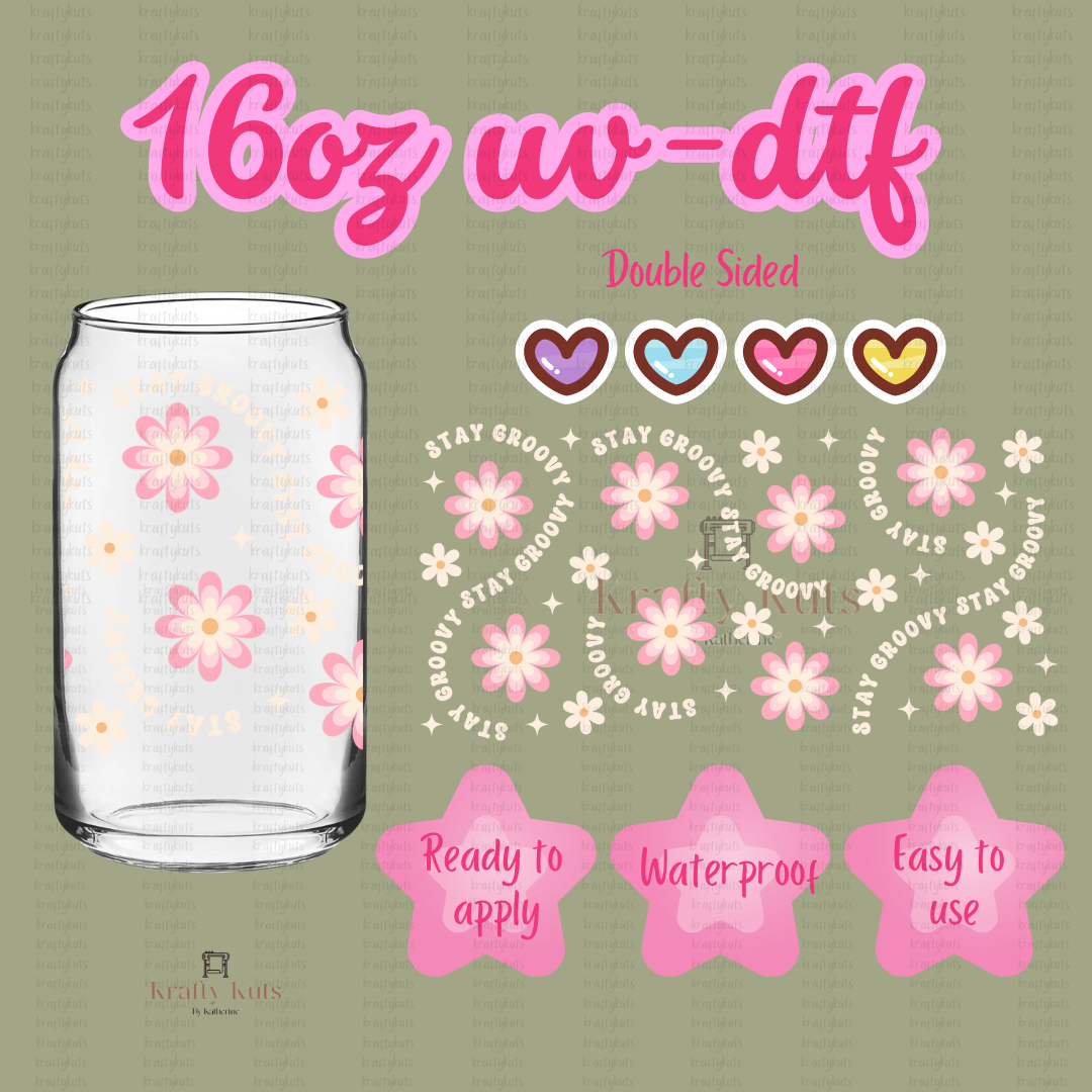 #115 UV-DTF 16oz Glass Can Wrap - Double Sided