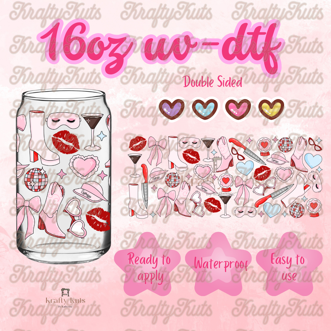 #203 UV-DTF 16oz Glass Wrap - Double Sided