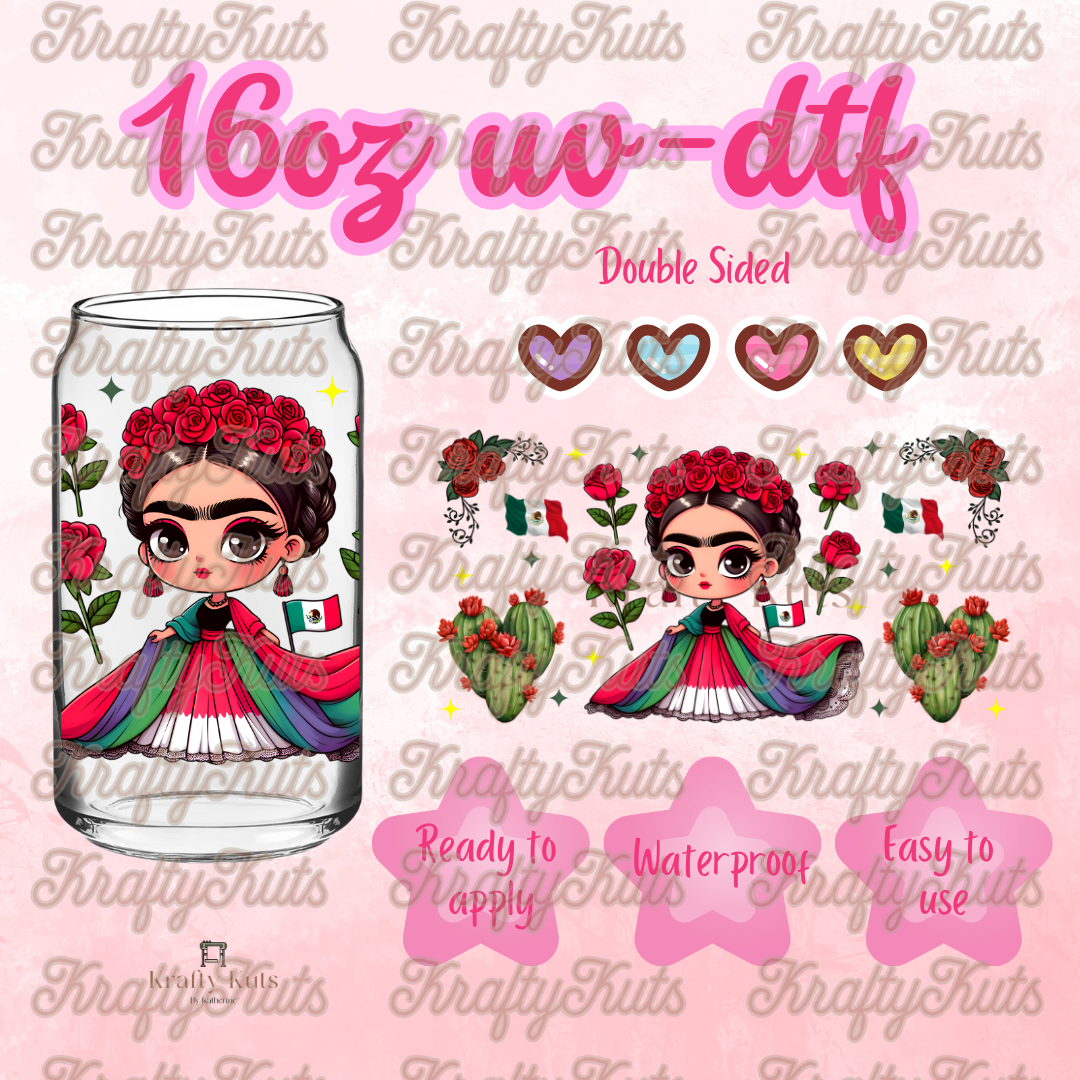 #292 UV-DTF 16oz Glass Wrap - Double Sided
