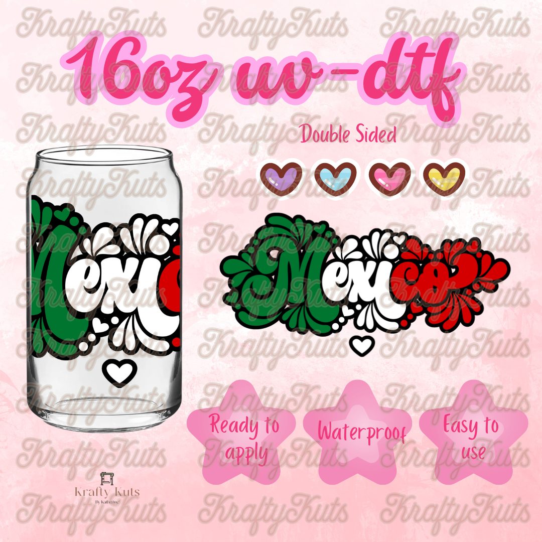 #159 UV-DTF 16oz Glass Wrap - Double Sided