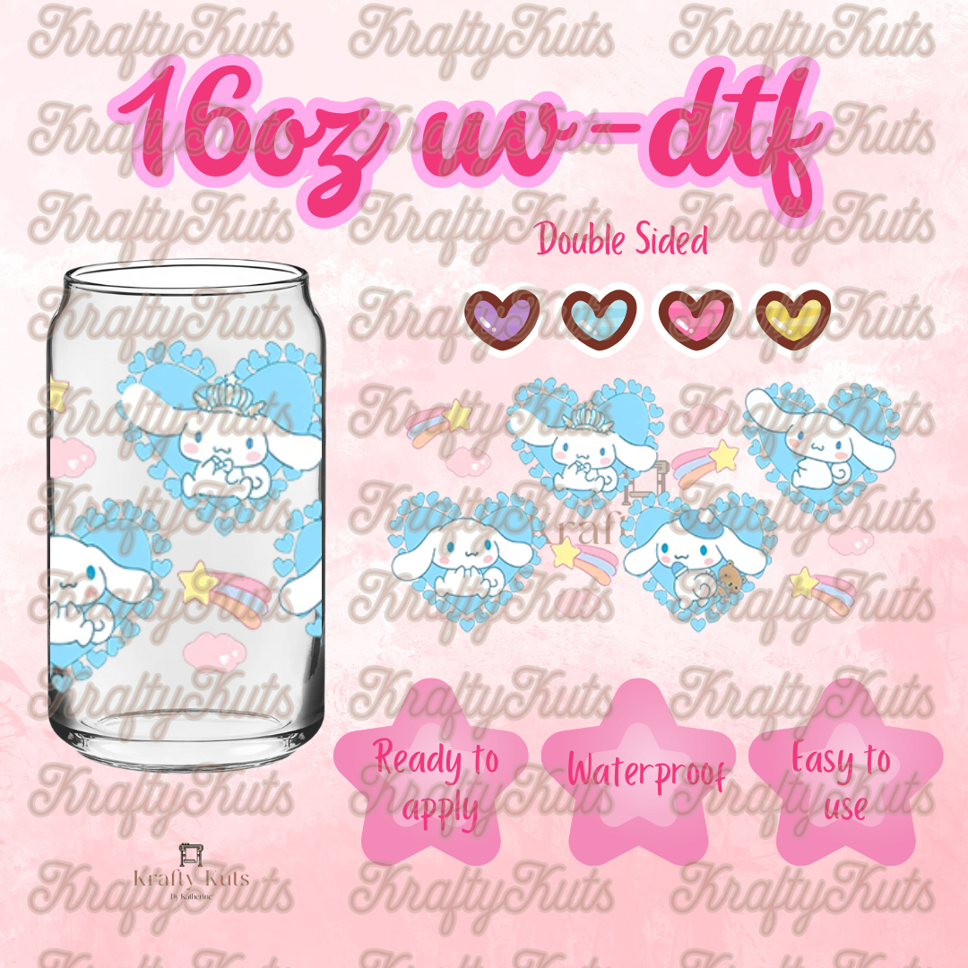 #349 UV-DTF 16oz Glass Wrap - Double Sided