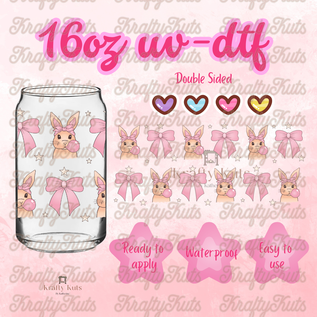 #338 UV-DTF 16oz Glass Wrap - Double Sided