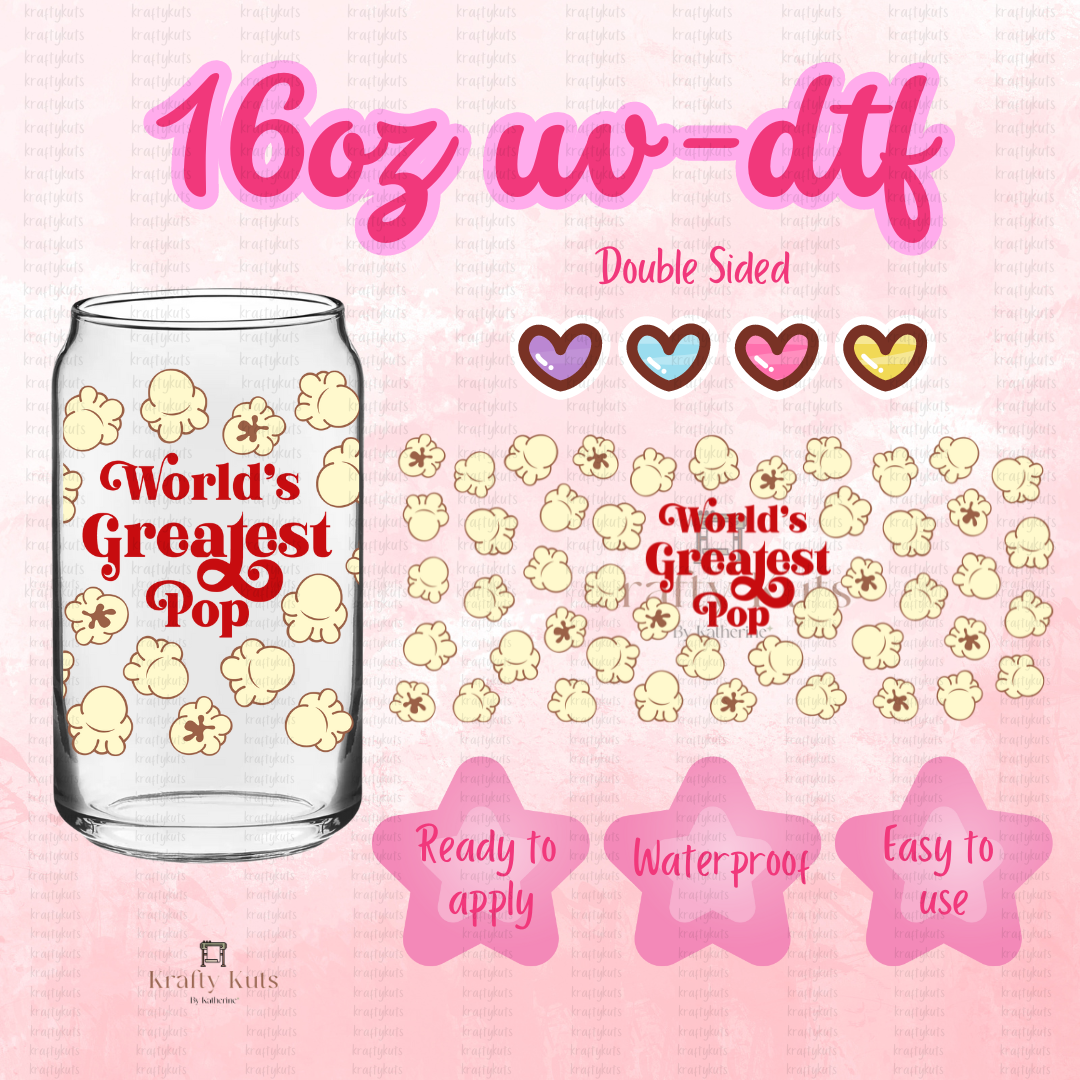 #087 UV-DTF 16oz Glass Can Wrap - Double Sided