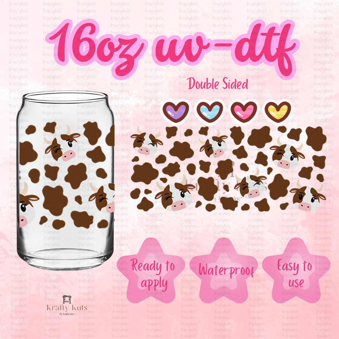 #096 UV-DTF 16oz Glass Can Wrap - Double Sided