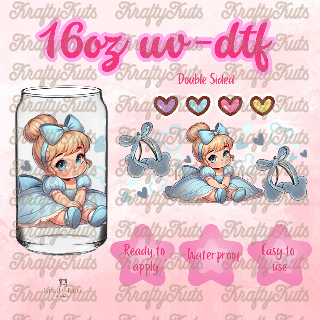 #347 UV-DTF 16oz Glass Wrap - Double Sided