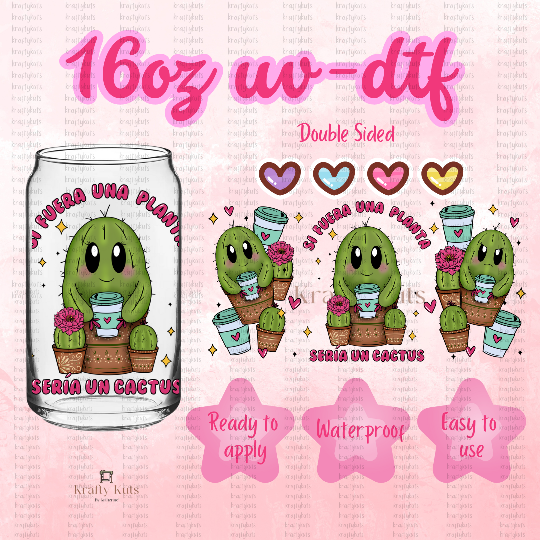 #145 UV-DTF 16oz Glass Can Wrap - Double Sided