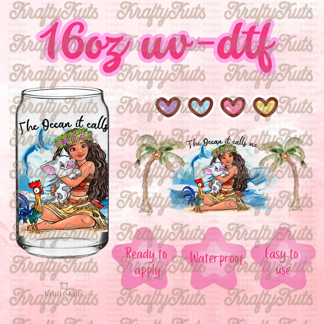 #265 UV-DTF 16oz Glass Wrap - Double Sided