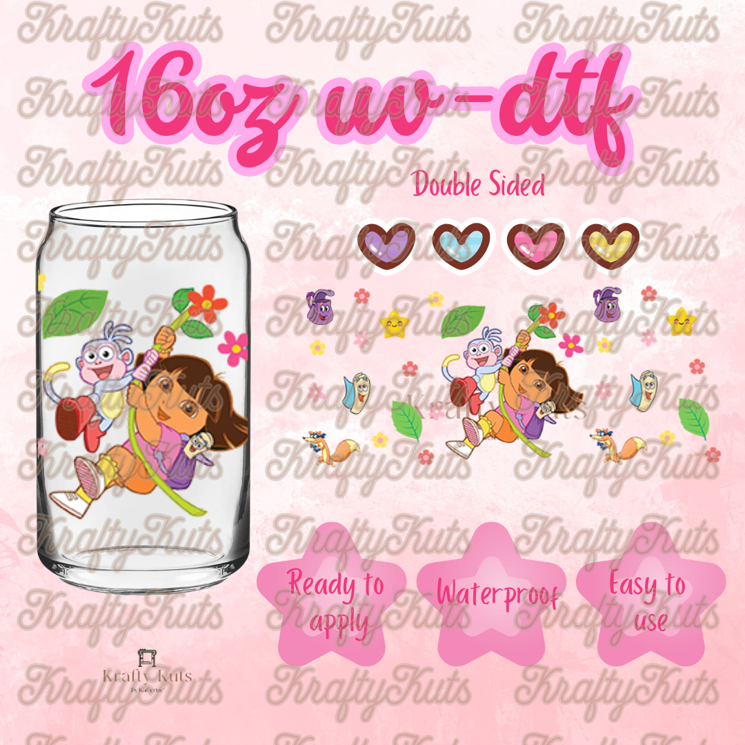 #284 UV-DTF 16oz Glass Wrap - Double Sided
