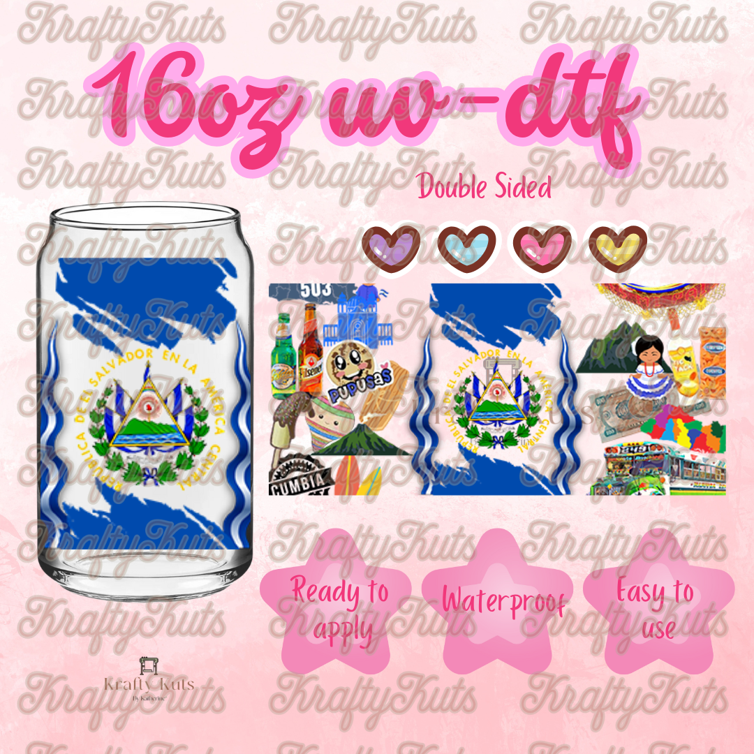 #285 UV-DTF 16oz Glass Wrap - Double Sided