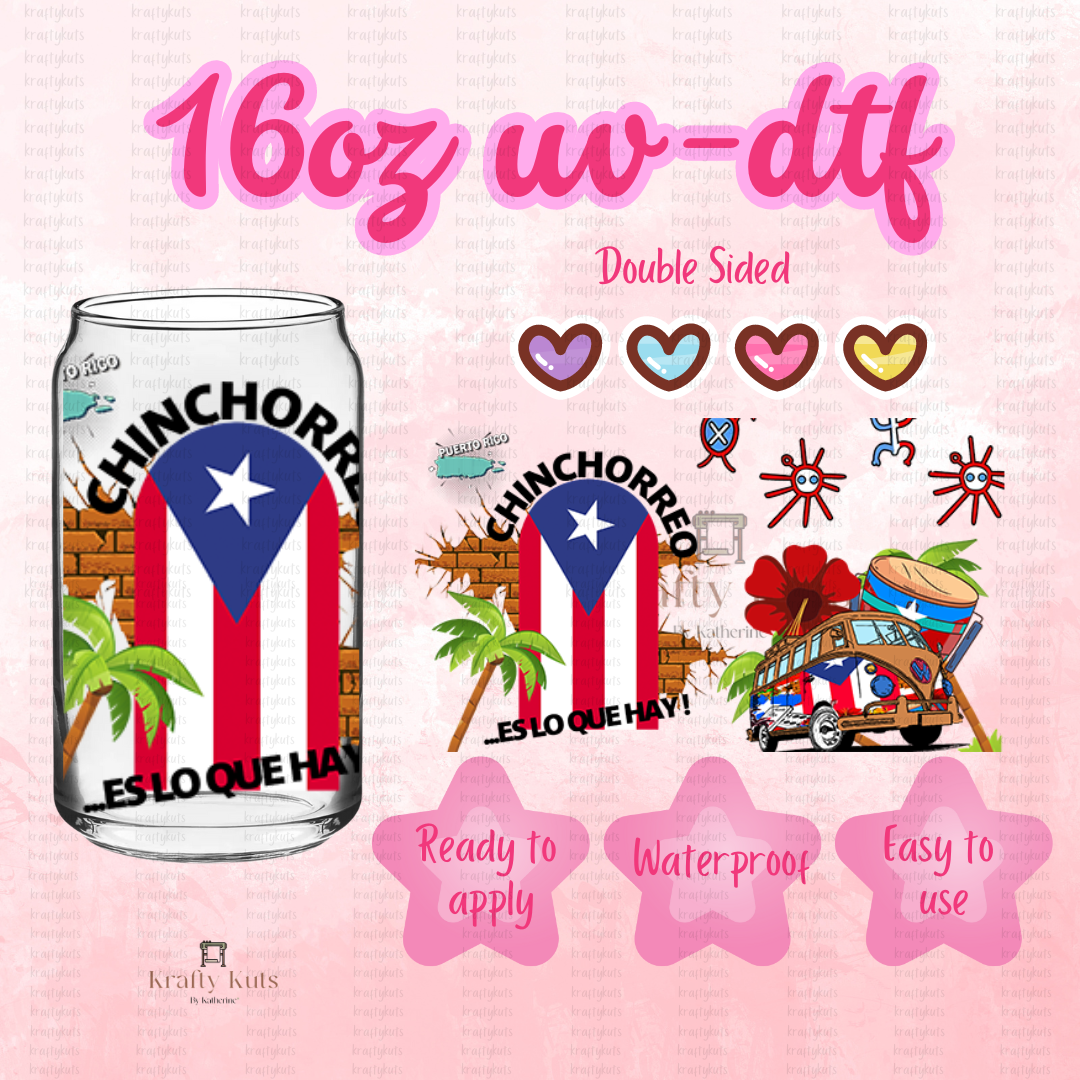 #097 UV-DTF 16oz Glass Can Wrap - Double Sided