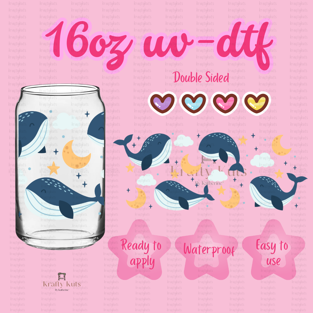 #086 UV-DTF 16oz Glass Can Wrap - Double Sided