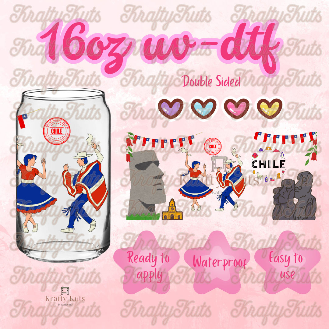 #161 UV-DTF 16oz Glass Wrap - Double Sided