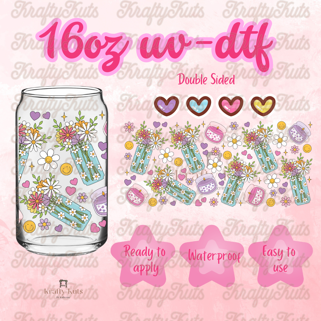 #146 UV-DTF 16oz Glass Can Wrap - Double Sided