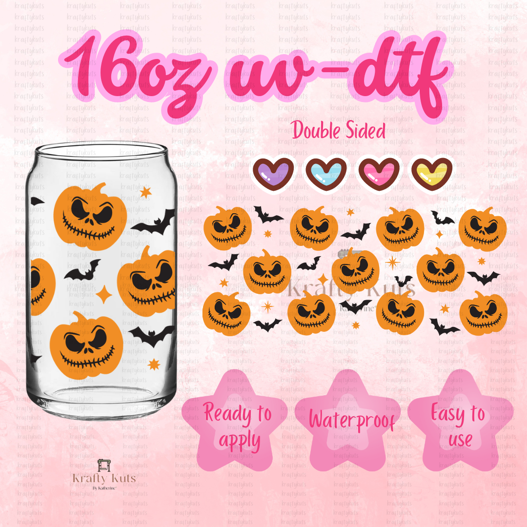 #419 UV-DTF 16oz Glass Can Wrap - Double Sided