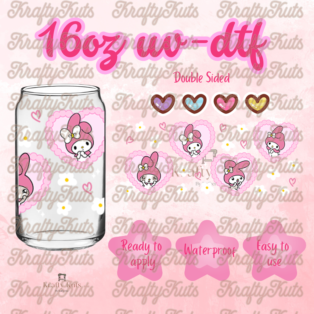 #290 UV-DTF 16oz Glass Wrap - Double Sided