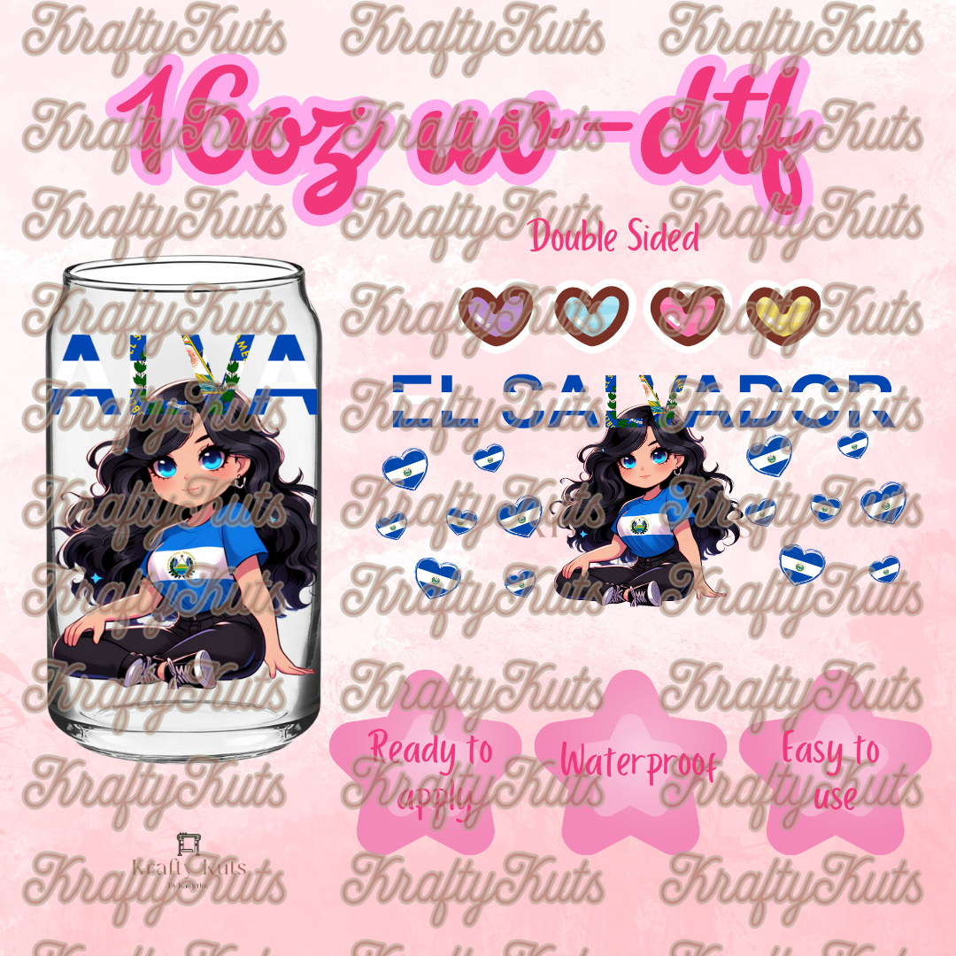 #291 UV-DTF 16oz Glass Wrap - Double Sided