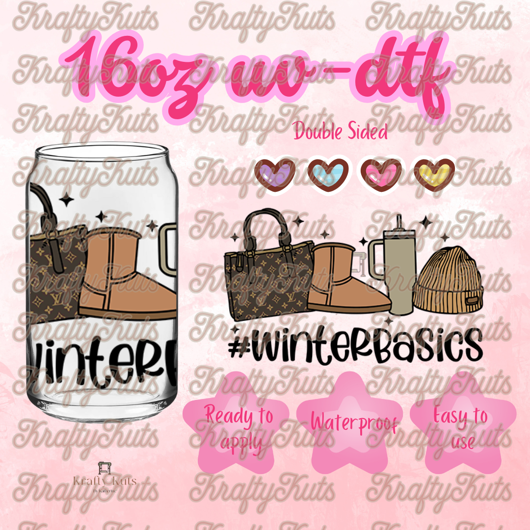 #320 UV-DTF 16oz Glass Wrap - Double Sided