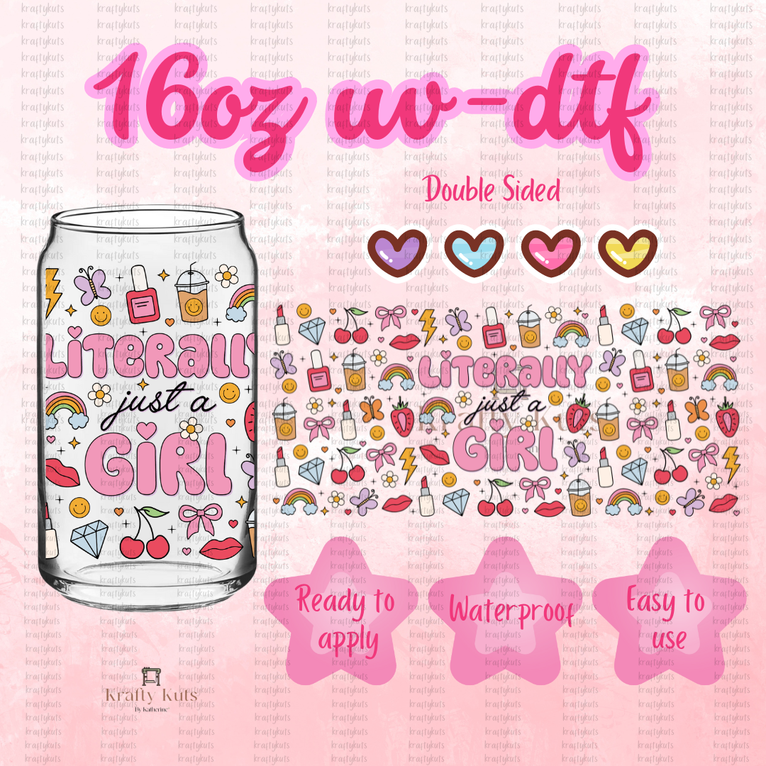 #147 UV-DTF 16oz Glass Can Wrap - Double Sided