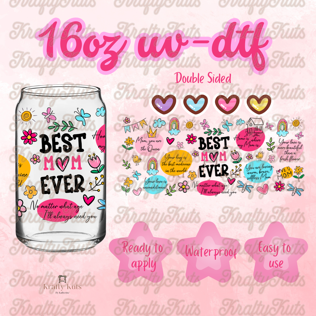 #341 UV-DTF 16oz Glass Wrap - Double Sided