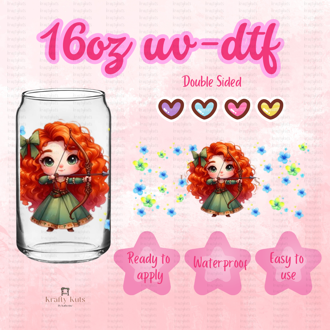 #298 UV-DTF 16oz Glass Wrap - Double Sided