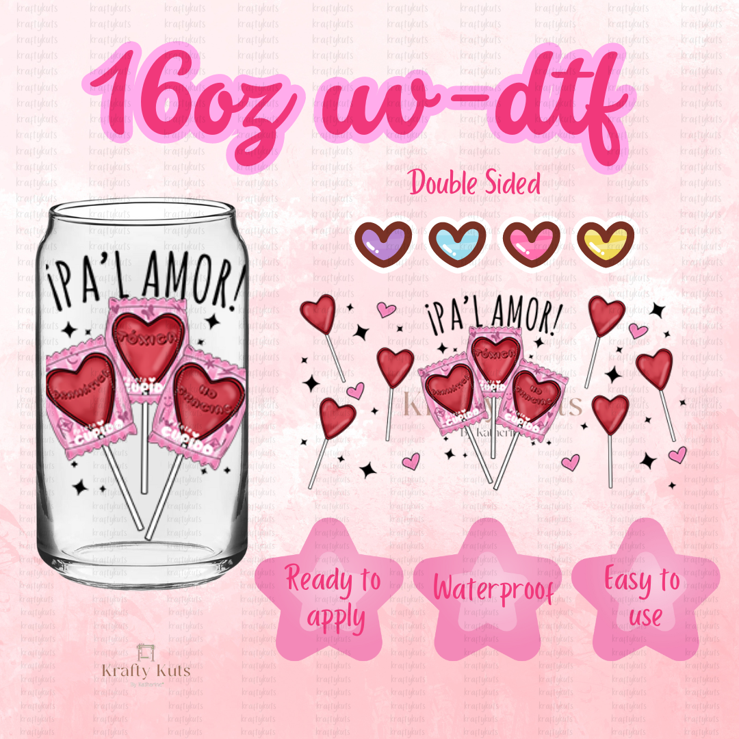 #078 UV-DTF 16oz Glass Can Wrap - Double Sided