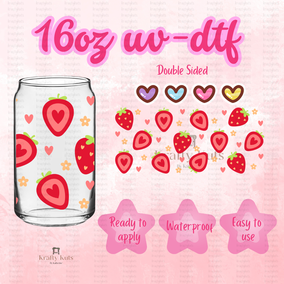 #112 UV-DTF 16oz Glass Can Wrap - Double Sided