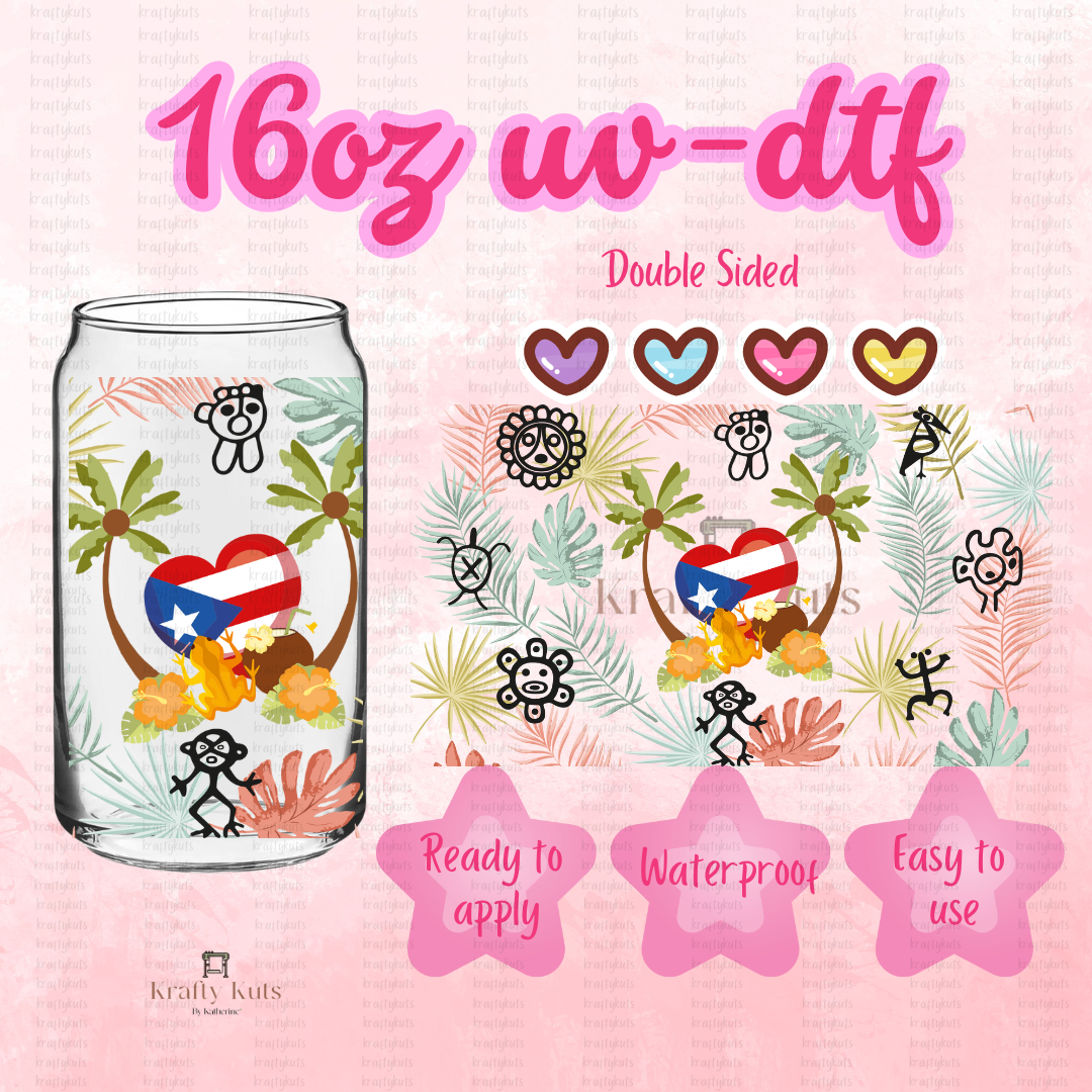 #041 UV-DTF 16oz Glass Can Wrap - Double Sided