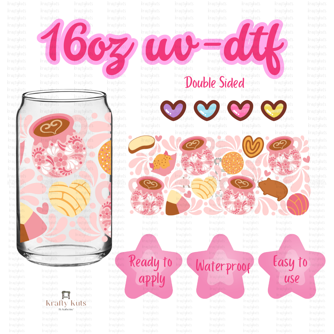 #111 UV-DTF 16oz Glass Can Wrap - Double Sided