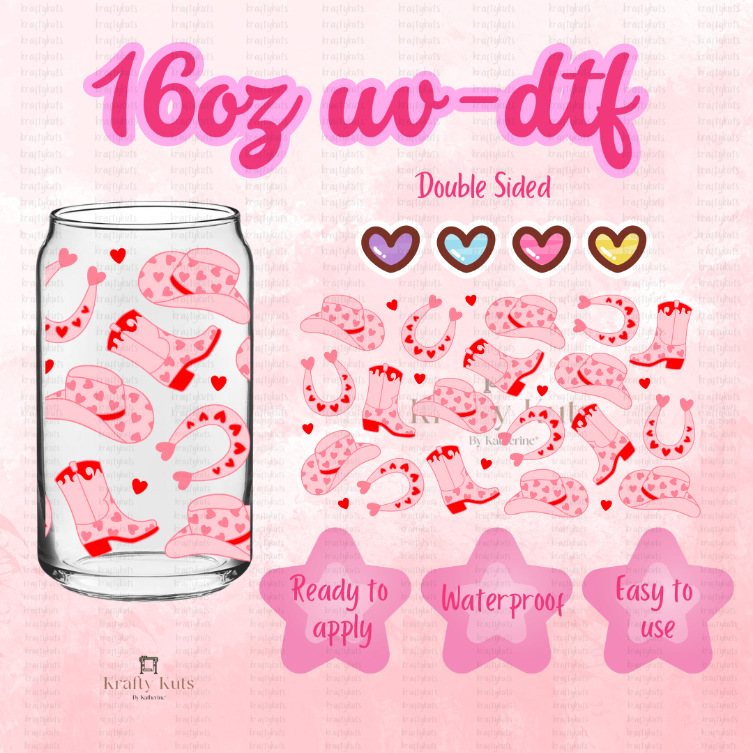 #123 UV-DTF 16oz Glass Can Wrap - Double Sided