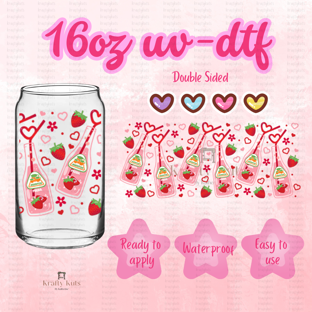 #095 UV-DTF 16oz Glass Can Wrap - Double Sided