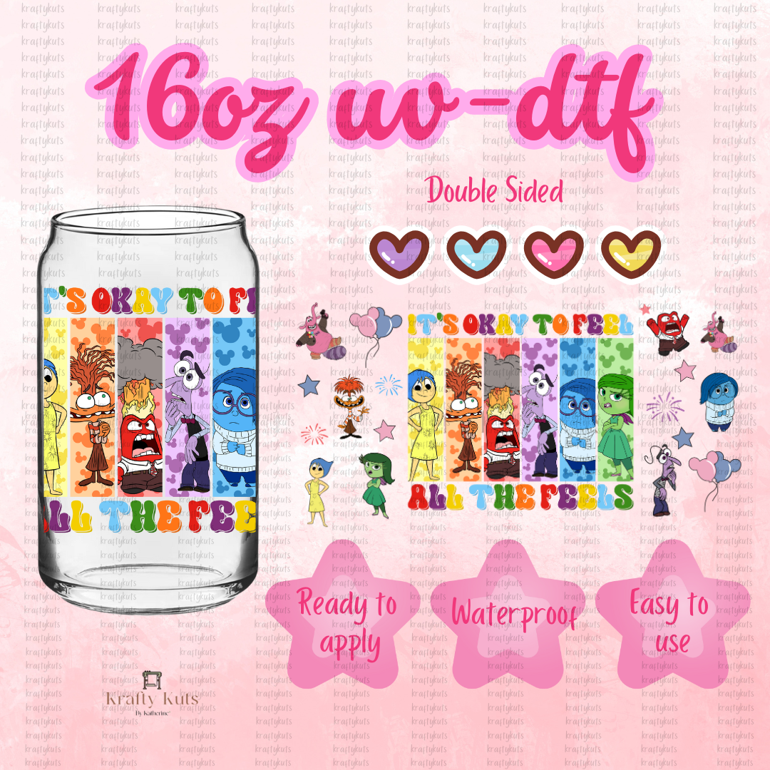 #263 UV-DTF 16oz Glass Wrap - Double Sided
