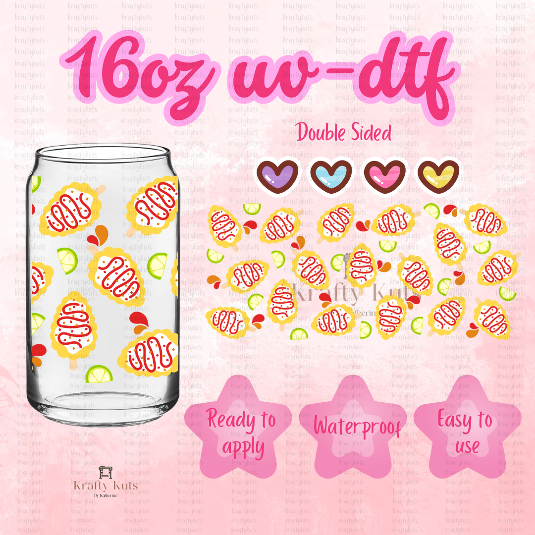 #122 UV-DTF 16oz Glass Can Wrap - Double Sided