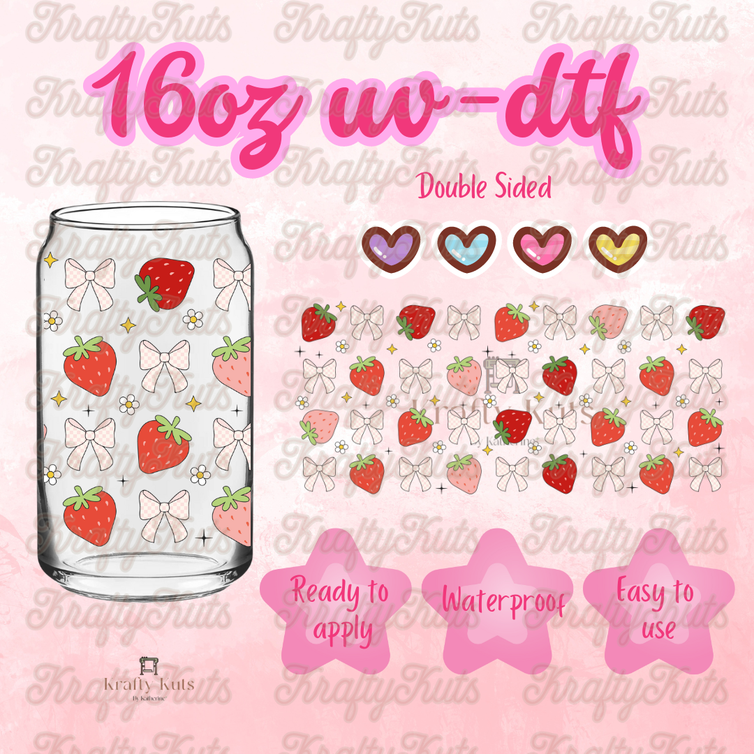 #148 UV-DTF 16oz Glass Can Wrap - Double Sided