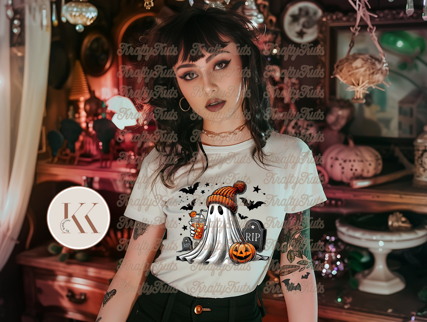 Spooky Iced Coffee DIRECT TRANSFER FILM DTF