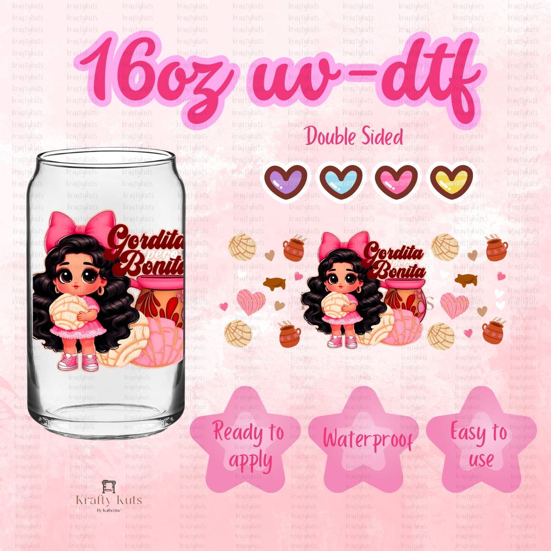 #092 UV-DTF 16oz Glass Can Wrap - Double Sided