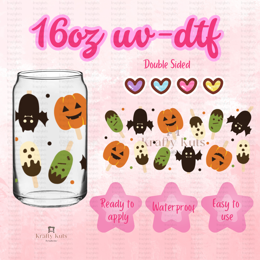 #417 UV-DTF 16oz Glass Can Wrap - Double Sided