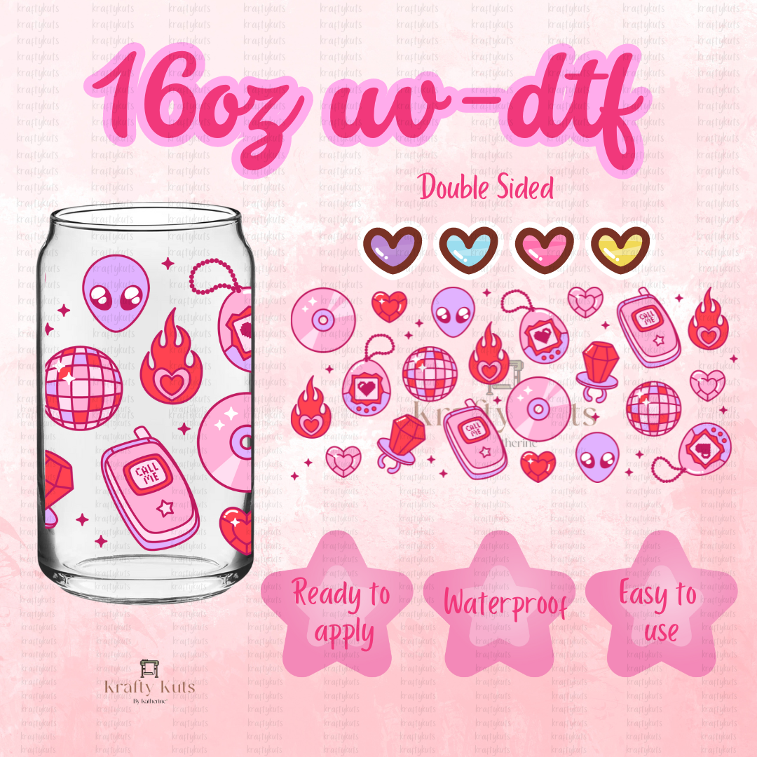 #121 UV-DTF 16oz Glass Can Wrap - Double Sided