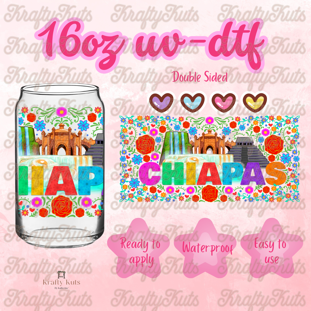#168 UV-DTF 16oz Glass Wrap - Double Sided