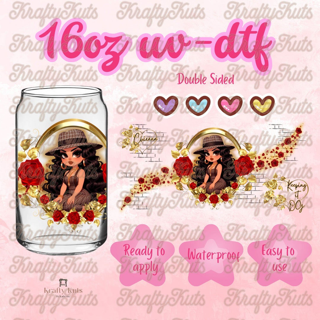 #413 UV-DTF 16oz Glass Wrap - Double Sided