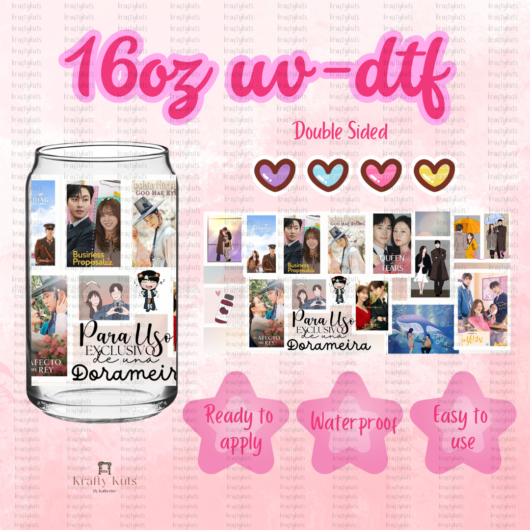#263b UV-DTF 16oz Glass Wrap - Double Sided